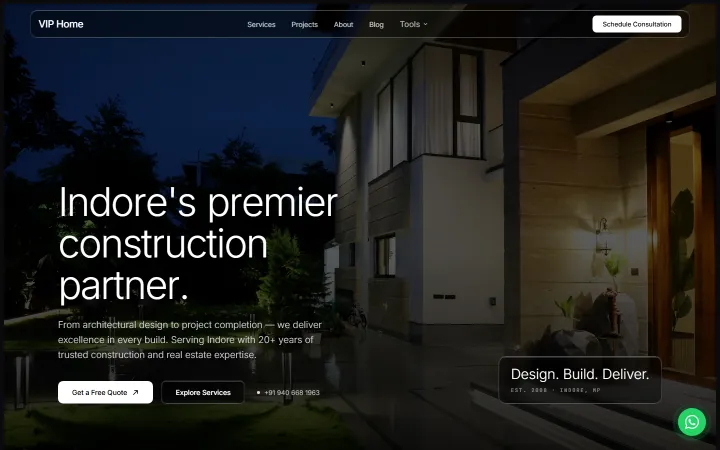 VIP Home website